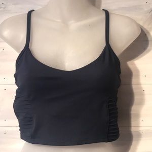 EUC THREADS 4 THOUGHT blue sports bra yoga tank Sm